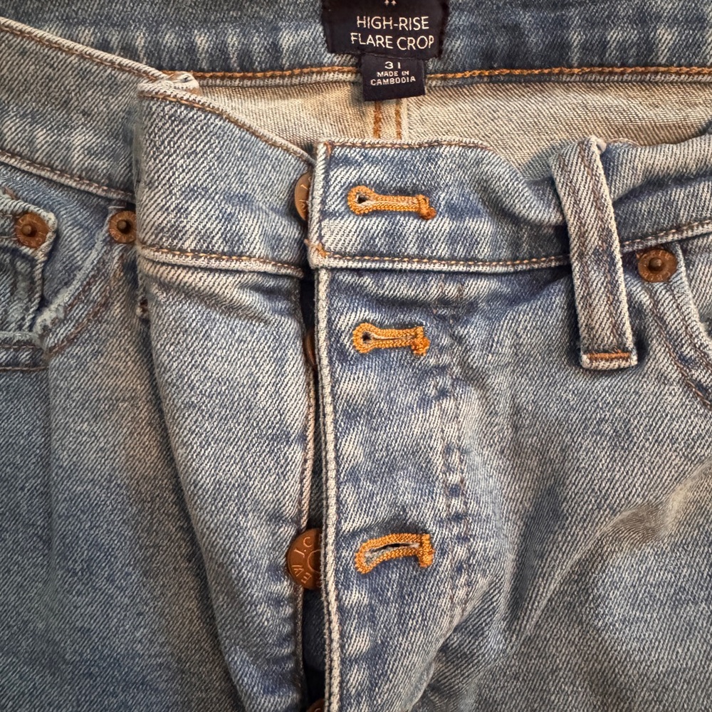 J. Crew Light Blue High-Rise Flare Jeans